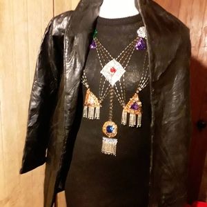 vintage leather coat